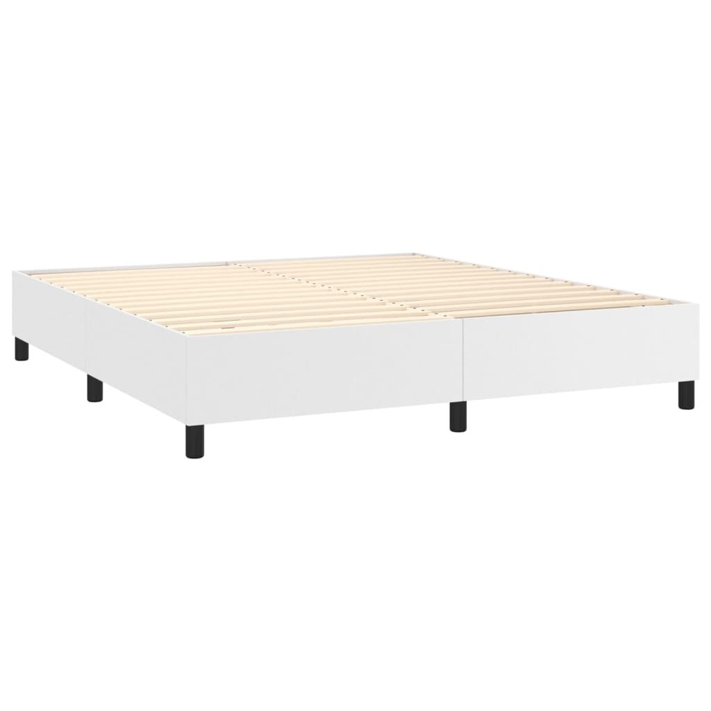 vidaXL Bedframe Wit Kunstleer 180x200 - 55% Korting!