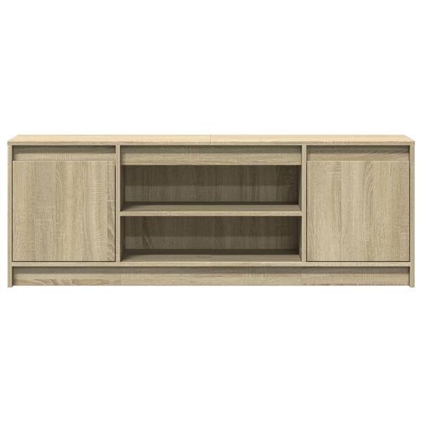 vidaXL TV-Meubel Sonoma Eiken LED - 140cm - 40% Korting!