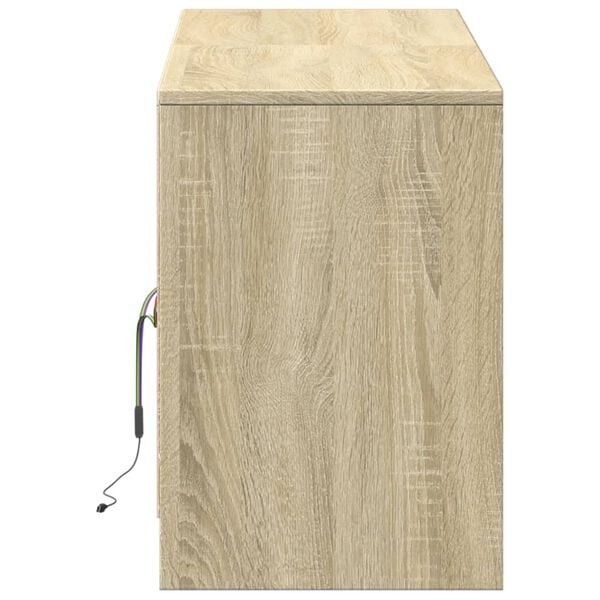 vidaXL TV-Meubel Sonoma Eiken LED - 140cm - 40% Korting!