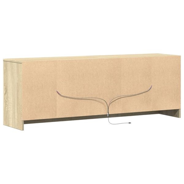 vidaXL TV-Meubel Sonoma Eiken LED - 140cm - 40% Korting!