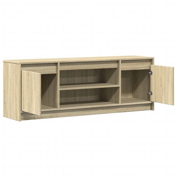 vidaXL TV-Meubel Sonoma Eiken LED - 140cm - 40% Korting!