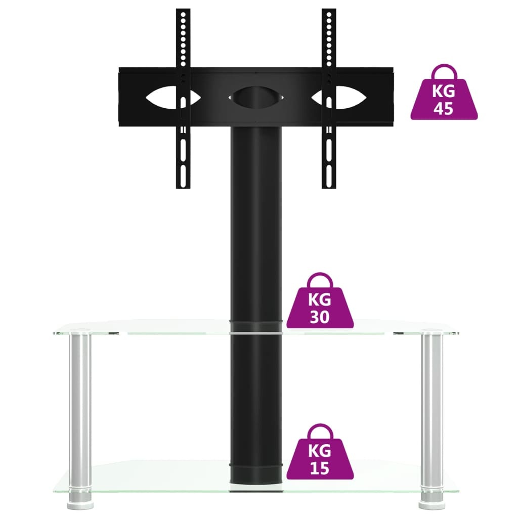 VidaXL Hoek TV Standaard 32-70 inch Zwart/Zilver - 40% Korting!