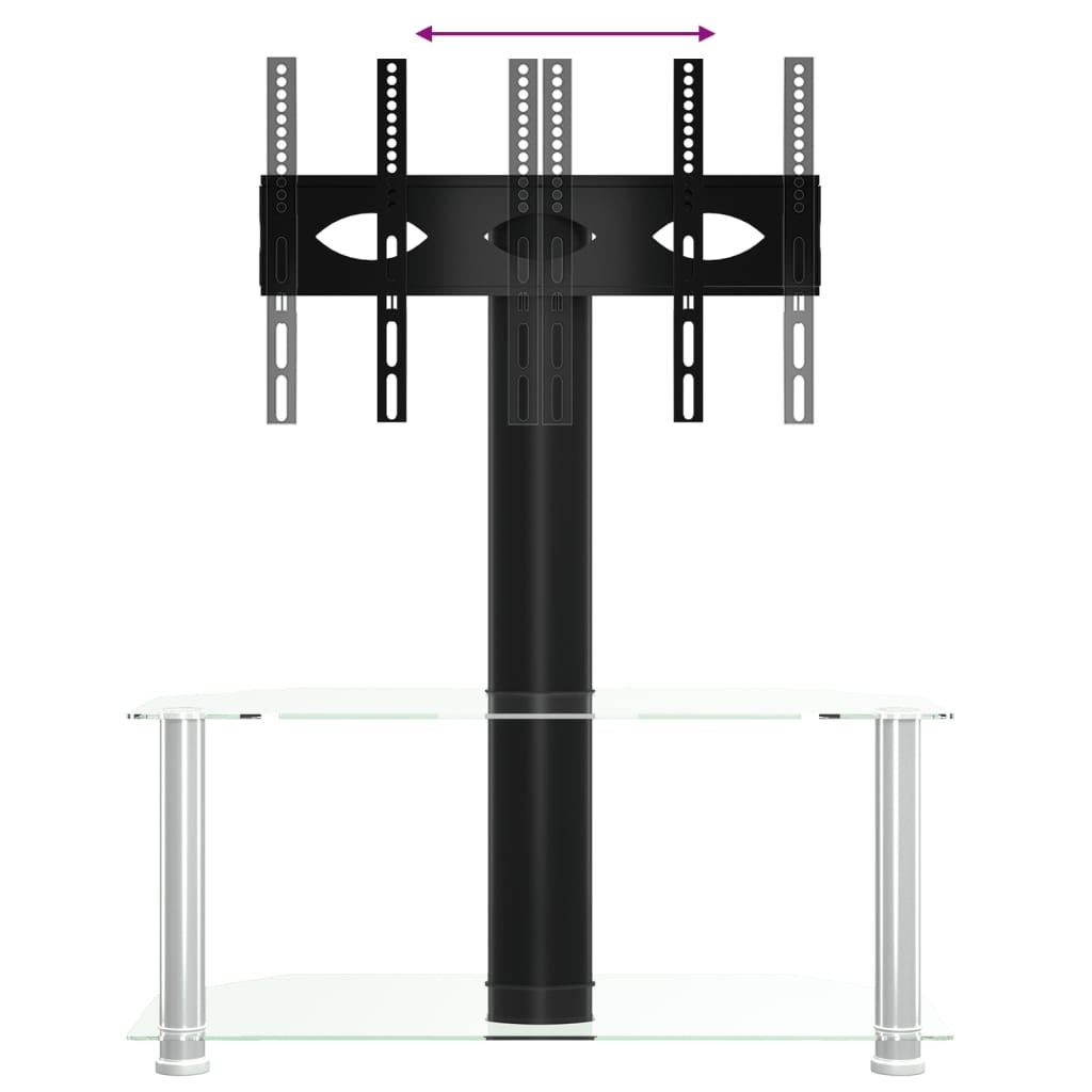 VidaXL Hoek TV Standaard 32-70 inch Zwart/Zilver - 40% Korting!