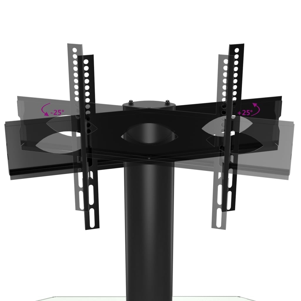 VidaXL Hoek TV Standaard 32-70 inch Zwart/Zilver - 40% Korting!