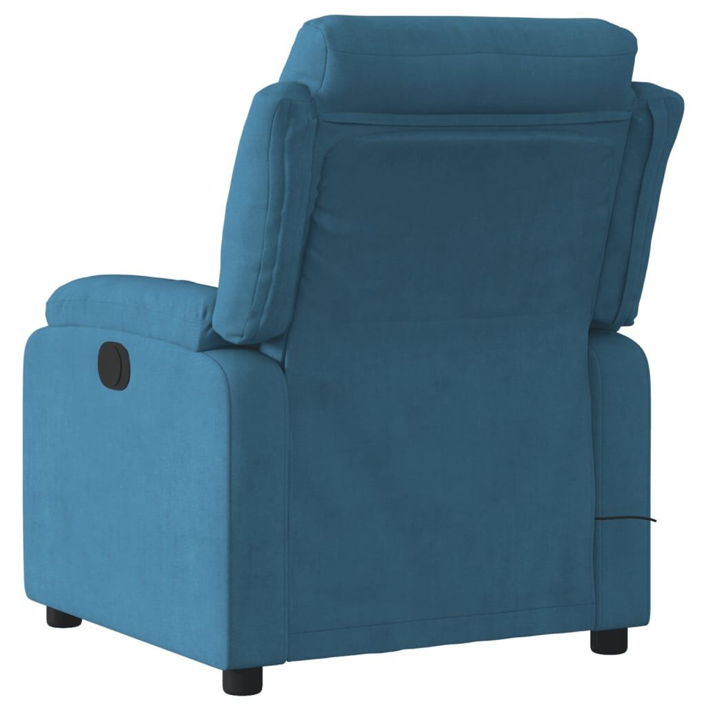 VidaXL Massagestoel Blauw Fluweel -40%! Verstelbaar & Relax!