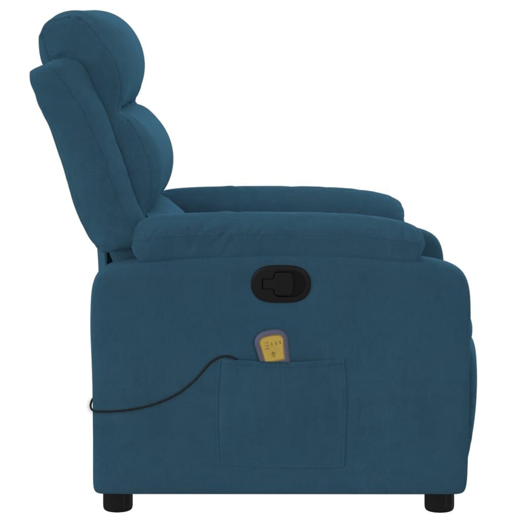 VidaXL Massagestoel Blauw Fluweel -40%! Verstelbaar & Relax!