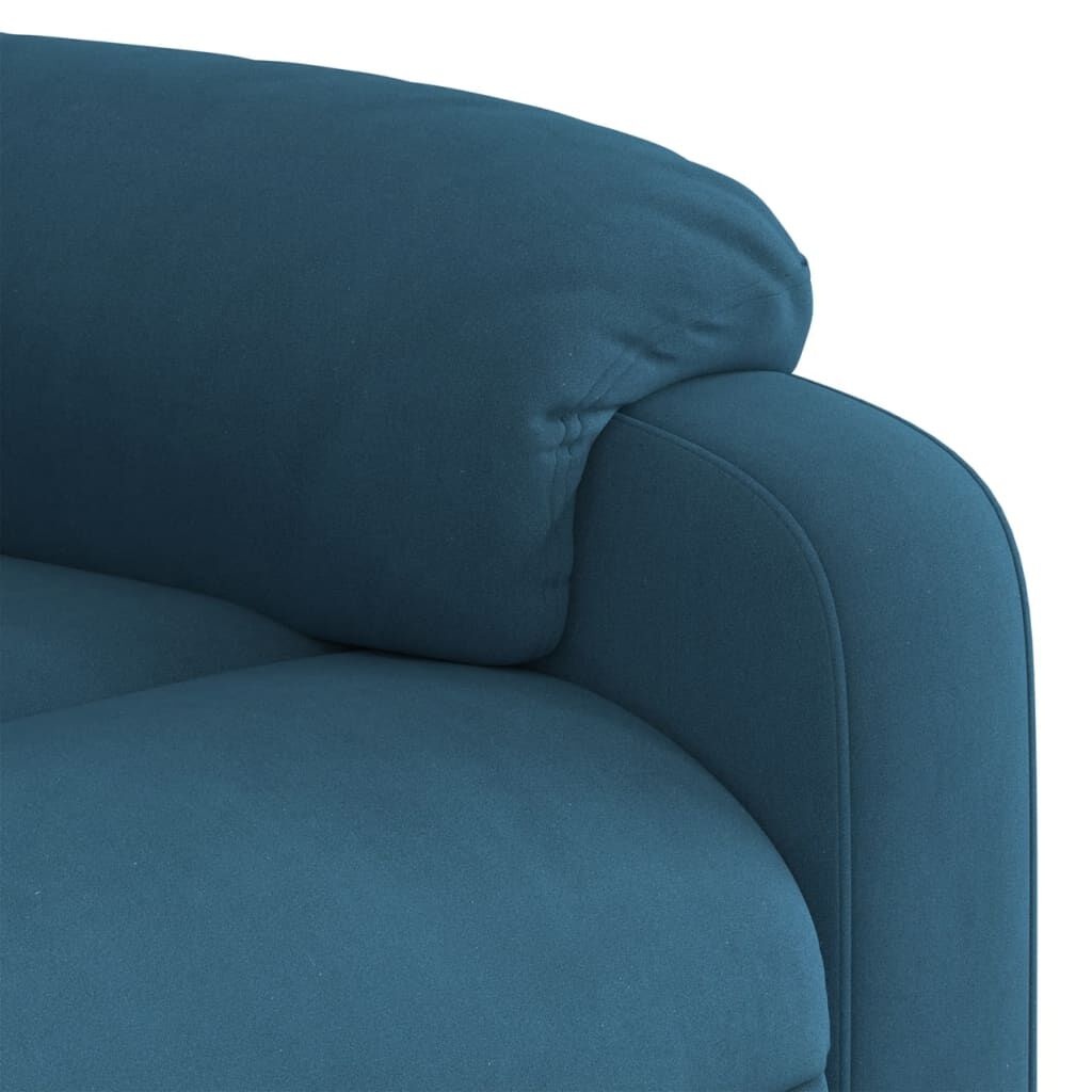 VidaXL Massagestoel Blauw Fluweel -40%! Verstelbaar & Relax!