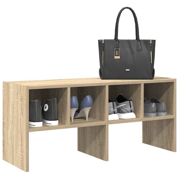 vidaXL Schoenenrek Sonoma Eiken - Stapelbaar - 40% Korting!