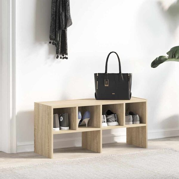 vidaXL Schoenenrek Sonoma Eiken - Stapelbaar - 40% Korting!