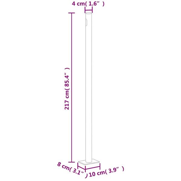 vidaXL Uittrekbaar Tuinscherm 220x600cm Crème - 35% Korting!