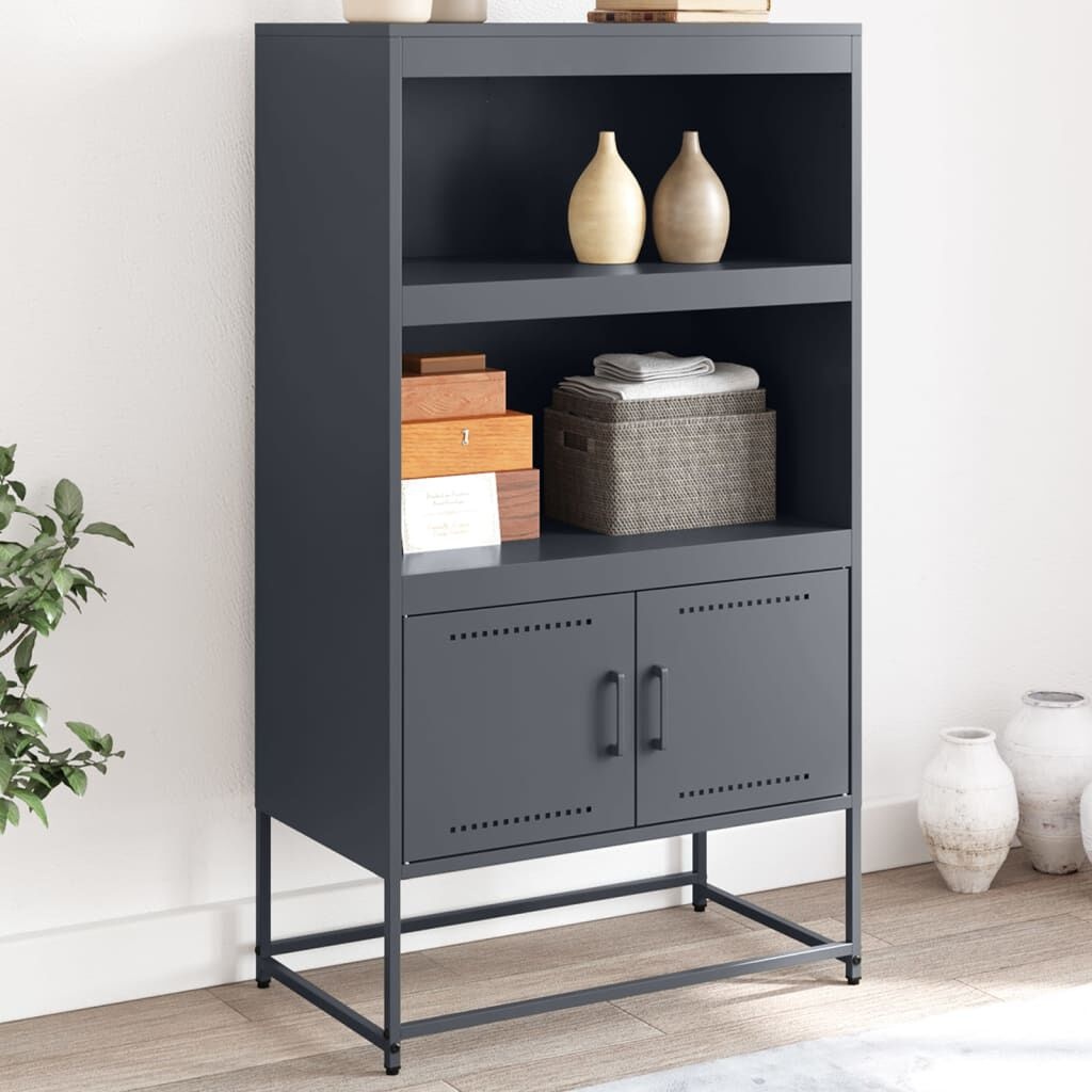 VidaXL Hoge Kast Antraciet - 68,5cm - 40% Korting!