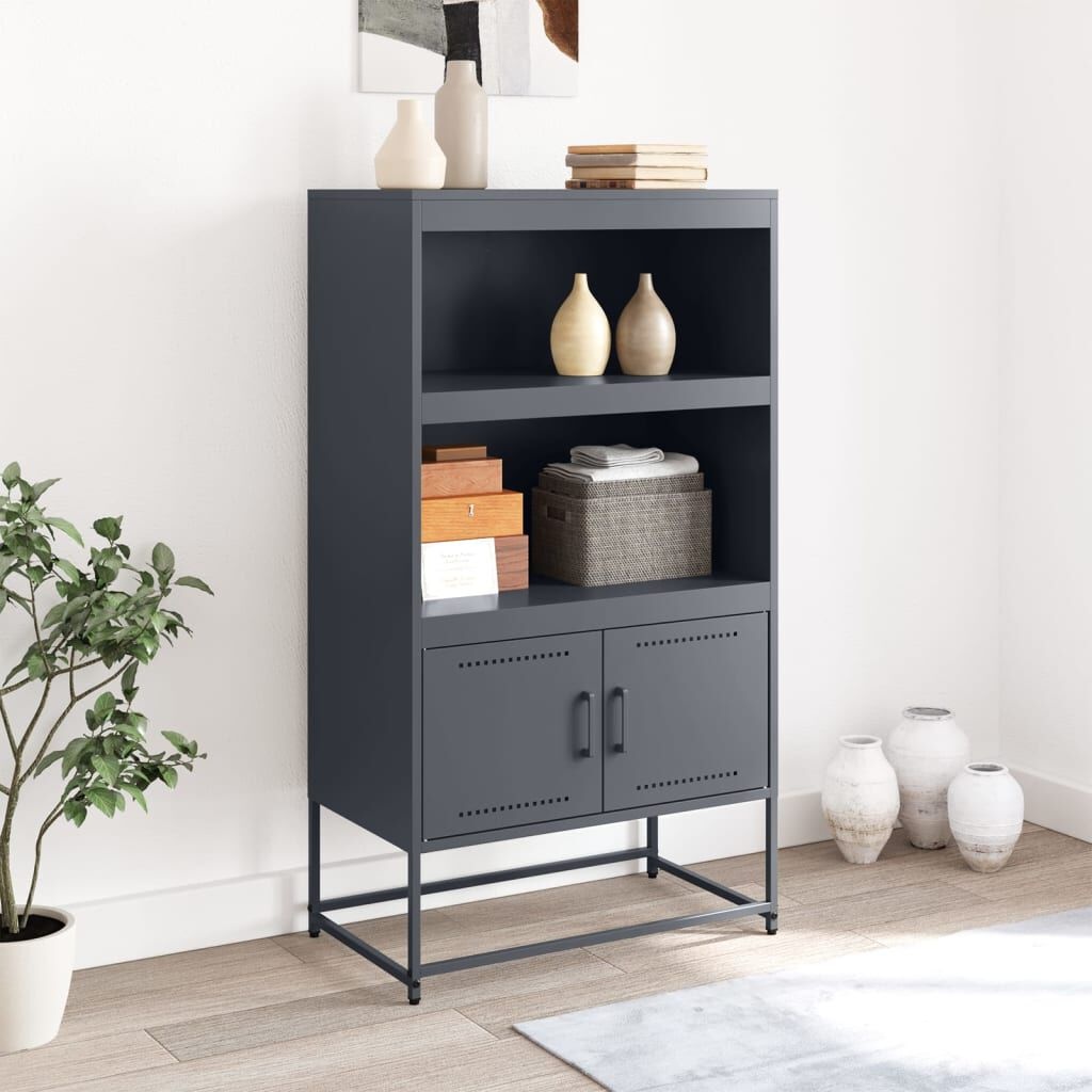 VidaXL Hoge Kast Antraciet - 68,5cm - 40% Korting!