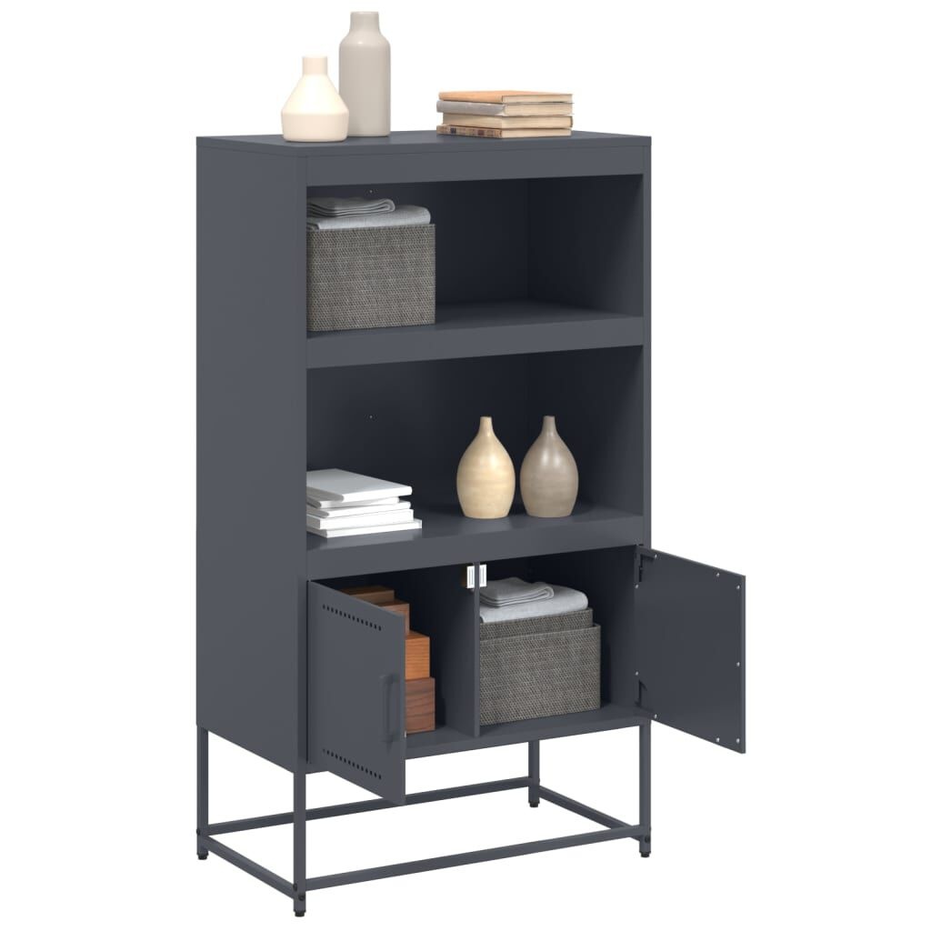 VidaXL Hoge Kast Antraciet - 68,5cm - 40% Korting!