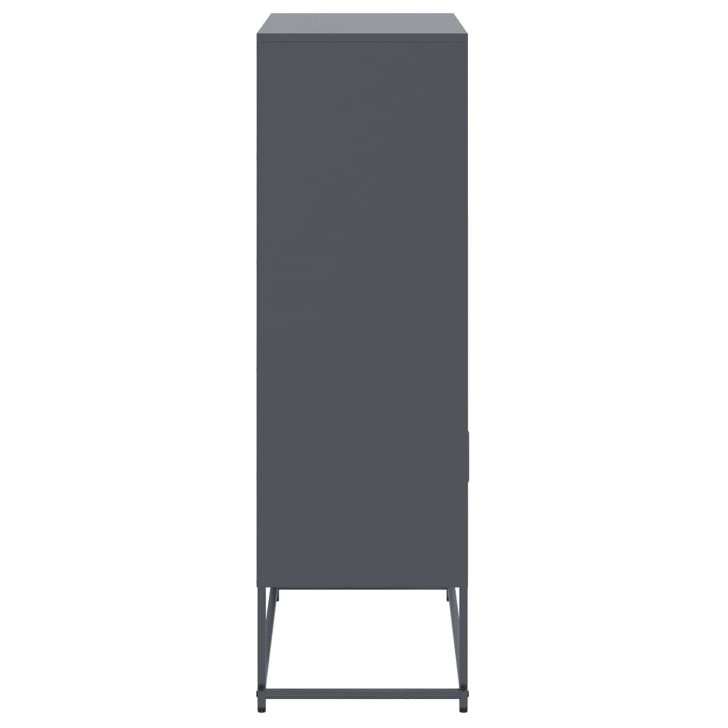 VidaXL Hoge Kast Antraciet - 68,5cm - 40% Korting!