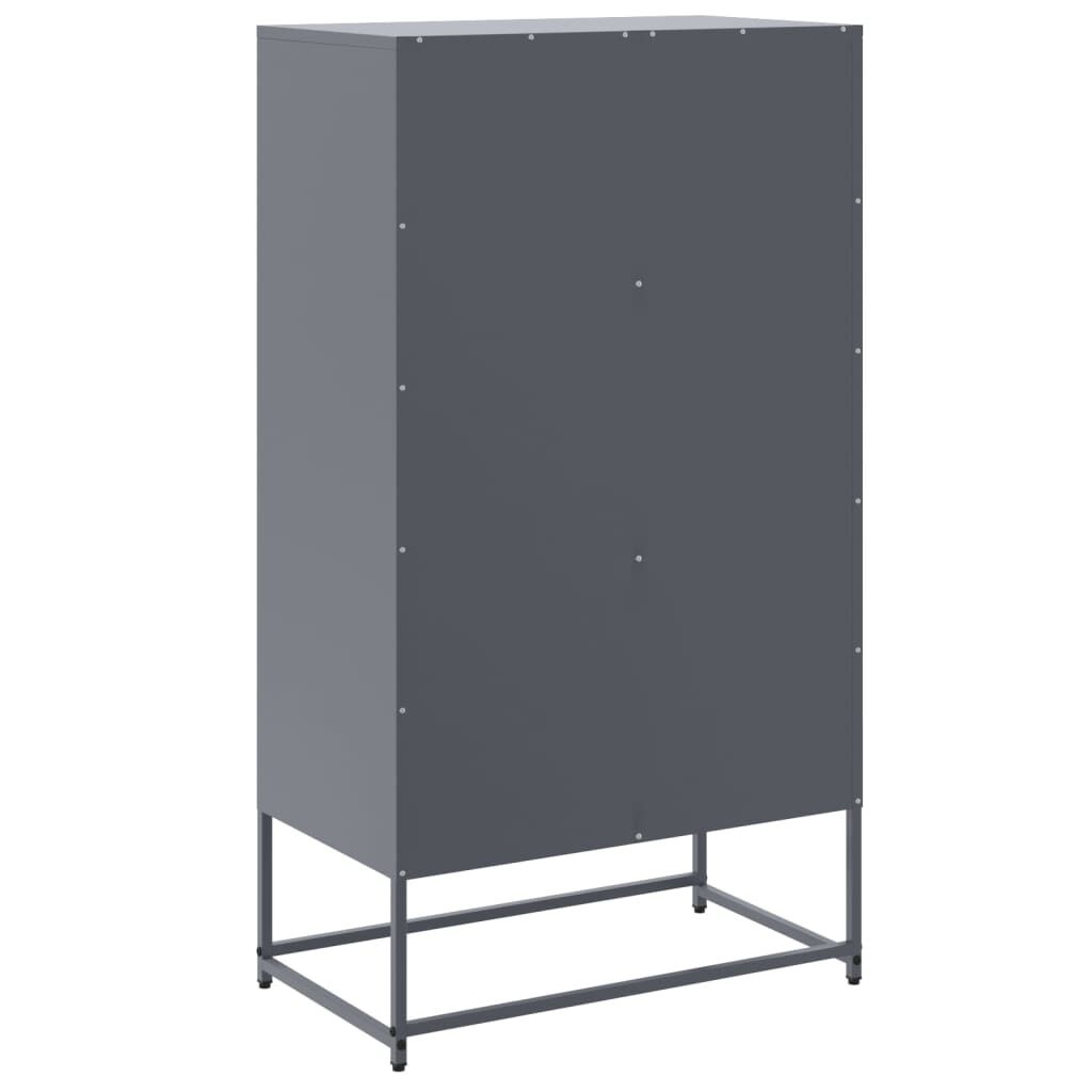 VidaXL Hoge Kast Antraciet - 68,5cm - 40% Korting!