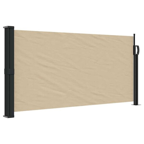 vidaXL Uittrekbaar Windscherm 100x500 cm Beige - 40% Korting!