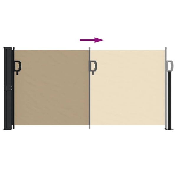 vidaXL Uittrekbaar Windscherm 100x500 cm Beige - 40% Korting!