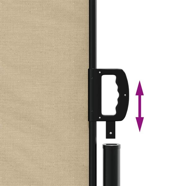 vidaXL Uittrekbaar Windscherm 100x500 cm Beige - 40% Korting!