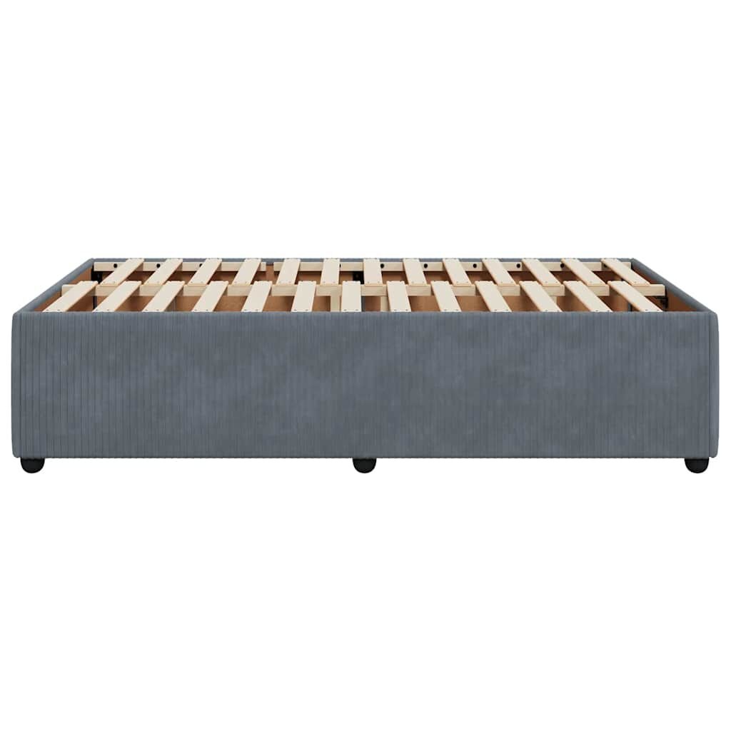 VidaXL Fluwelen Bedframe 120x190 Donkergrijs - 40% Korting!