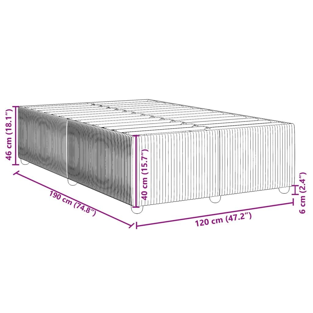 VidaXL Fluwelen Bedframe 120x190 Donkergrijs - 40% Korting!