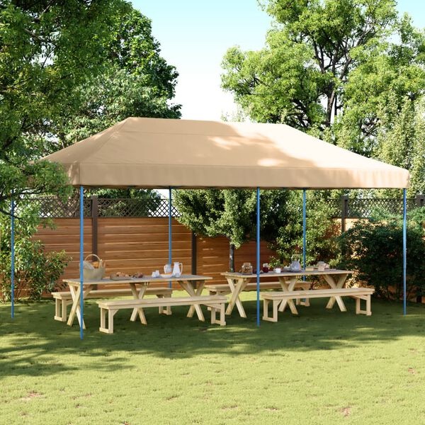 Partytent Inklapbaar 580cm Beige - 60% Korting! (Beschadigd)