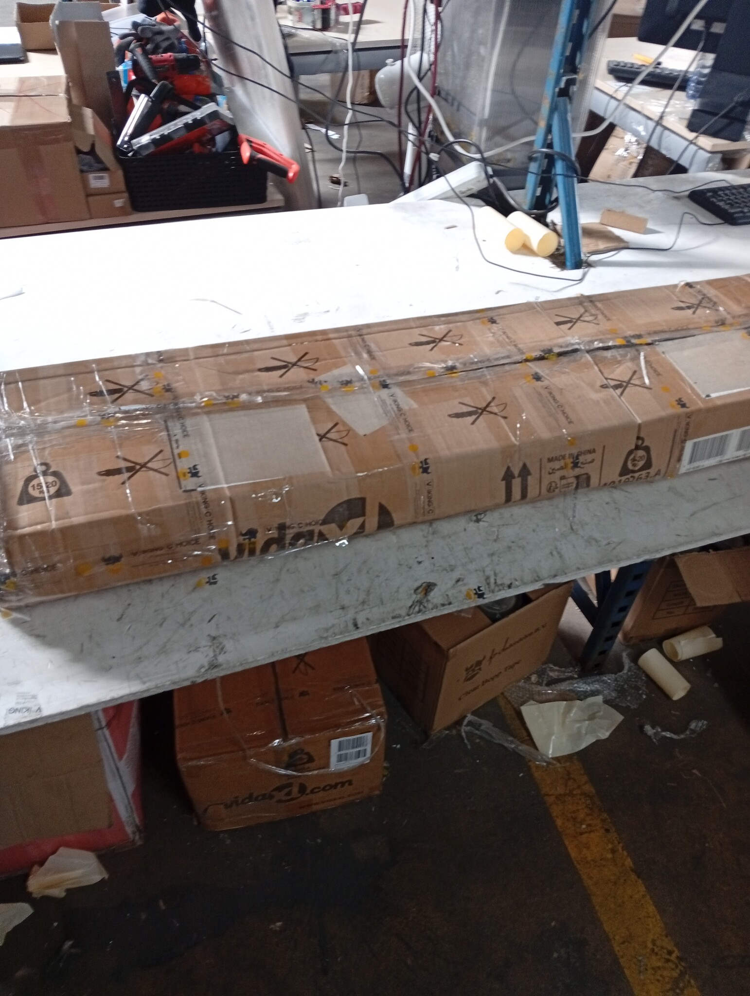 VidaXL Bedframe 100x200 Wit Kunstleer -40%! Retourdeal