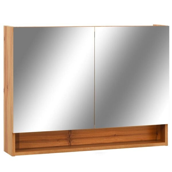 vidaXL LED Badkamerspiegelkast 80cm eiken - 40% Korting!