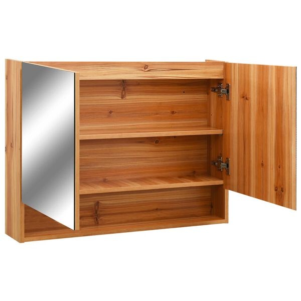 vidaXL LED Badkamerspiegelkast 80cm eiken - 40% Korting!