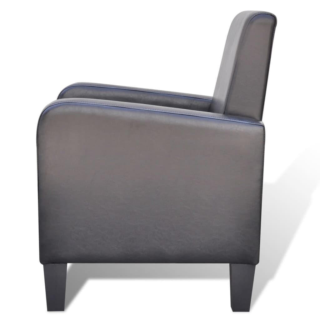 VidaXL Zwarte Kunstleren Fauteuil - Retourdeal! 40% Korting