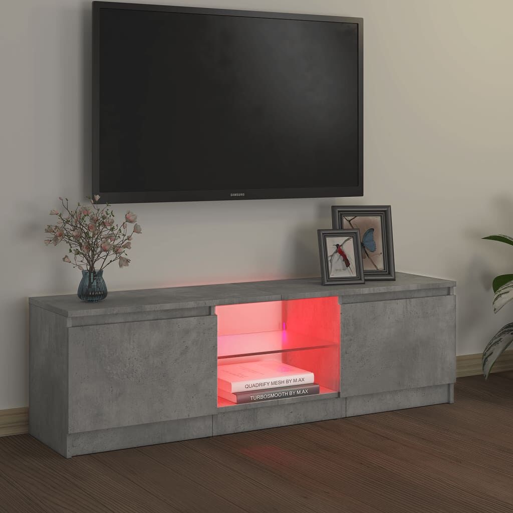 VidaXL TV-Meubel LED Betongrijs 120cm - 55% Korting!