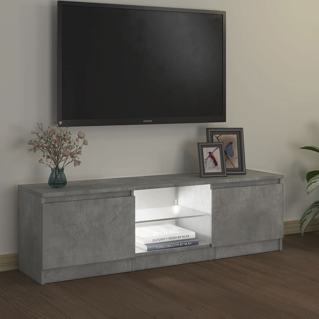 VidaXL TV-Meubel LED Betongrijs 120cm - 55% Korting!