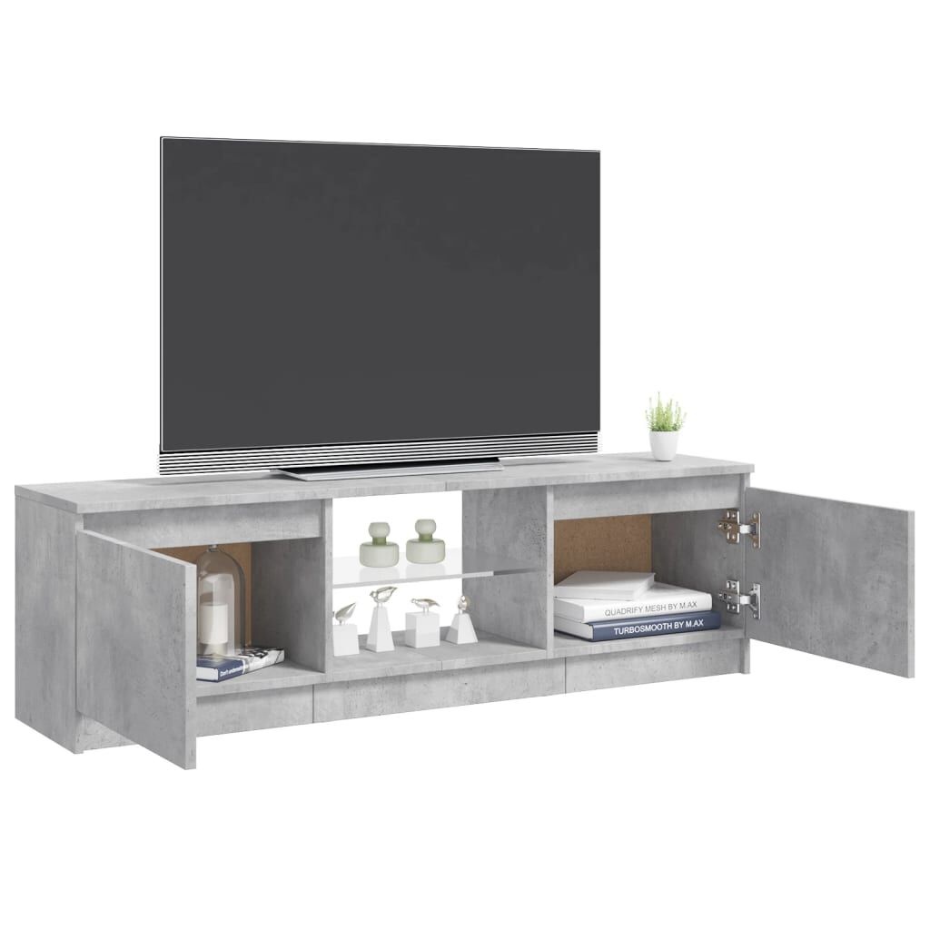 VidaXL TV-Meubel LED Betongrijs 120cm - 55% Korting!