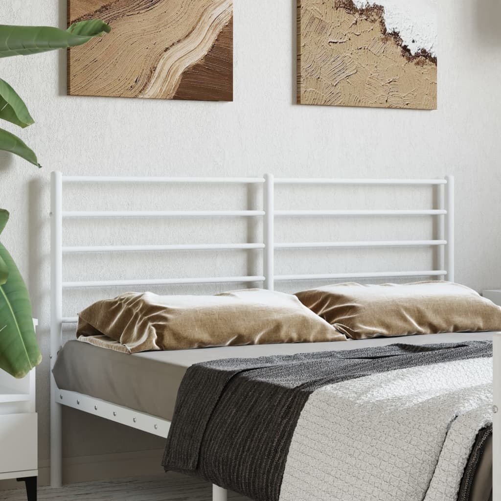 vidaXL Hoofdbord Metaal Wit 160cm - 40% Korting!