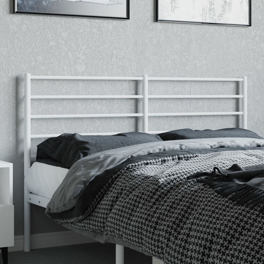 vidaXL Hoofdbord Metaal Wit 160cm - 40% Korting!