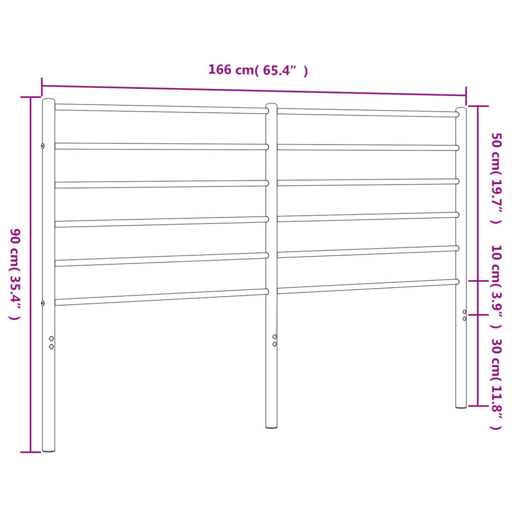 vidaXL Hoofdbord Metaal Wit 160cm - 40% Korting!