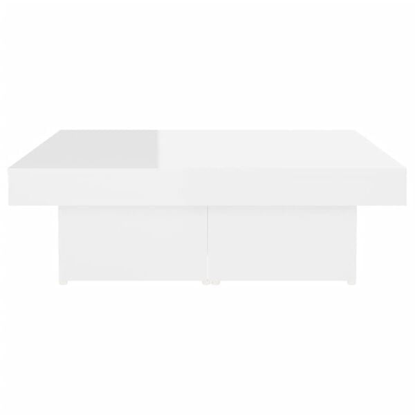 Salontafel Hoogglans Wit 90x90cm - 40% Korting!