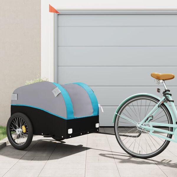 Fietskar vidaXL Zwart/Blauw - 45kg - 40% Korting!