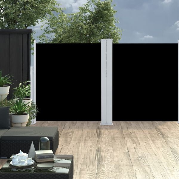 vidaXL Uittrekbaar Windscherm 140x600cm Zwart - 60% Korting!