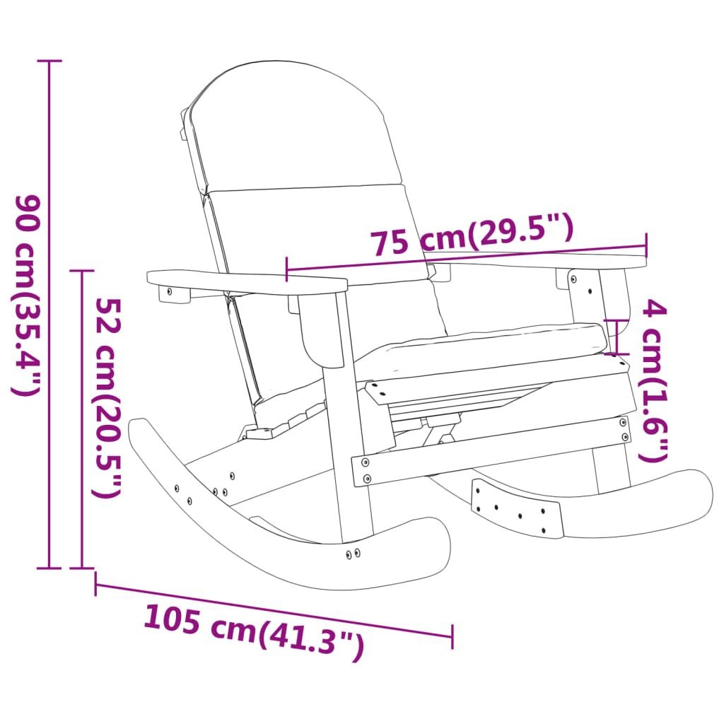Adirondack Schommelstoel Acaciahout + Kussens - 40% Korting!