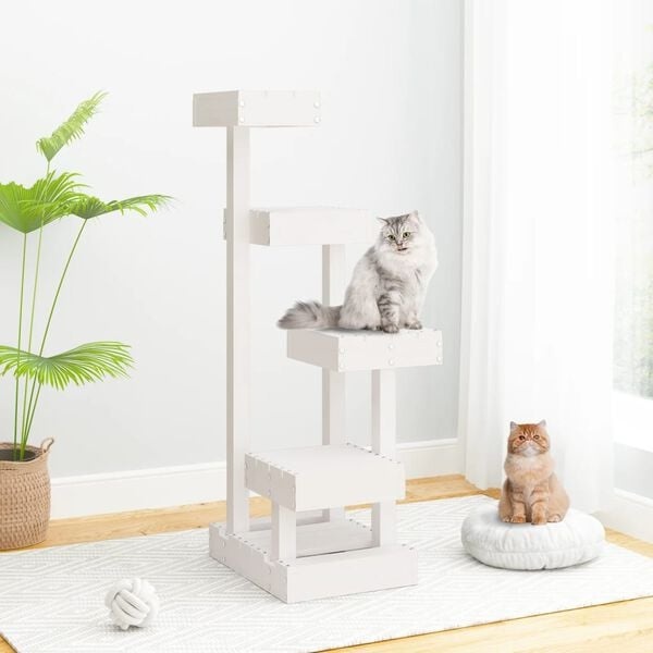 Kattenmeubel Grenenhout Wit - 40% Korting!