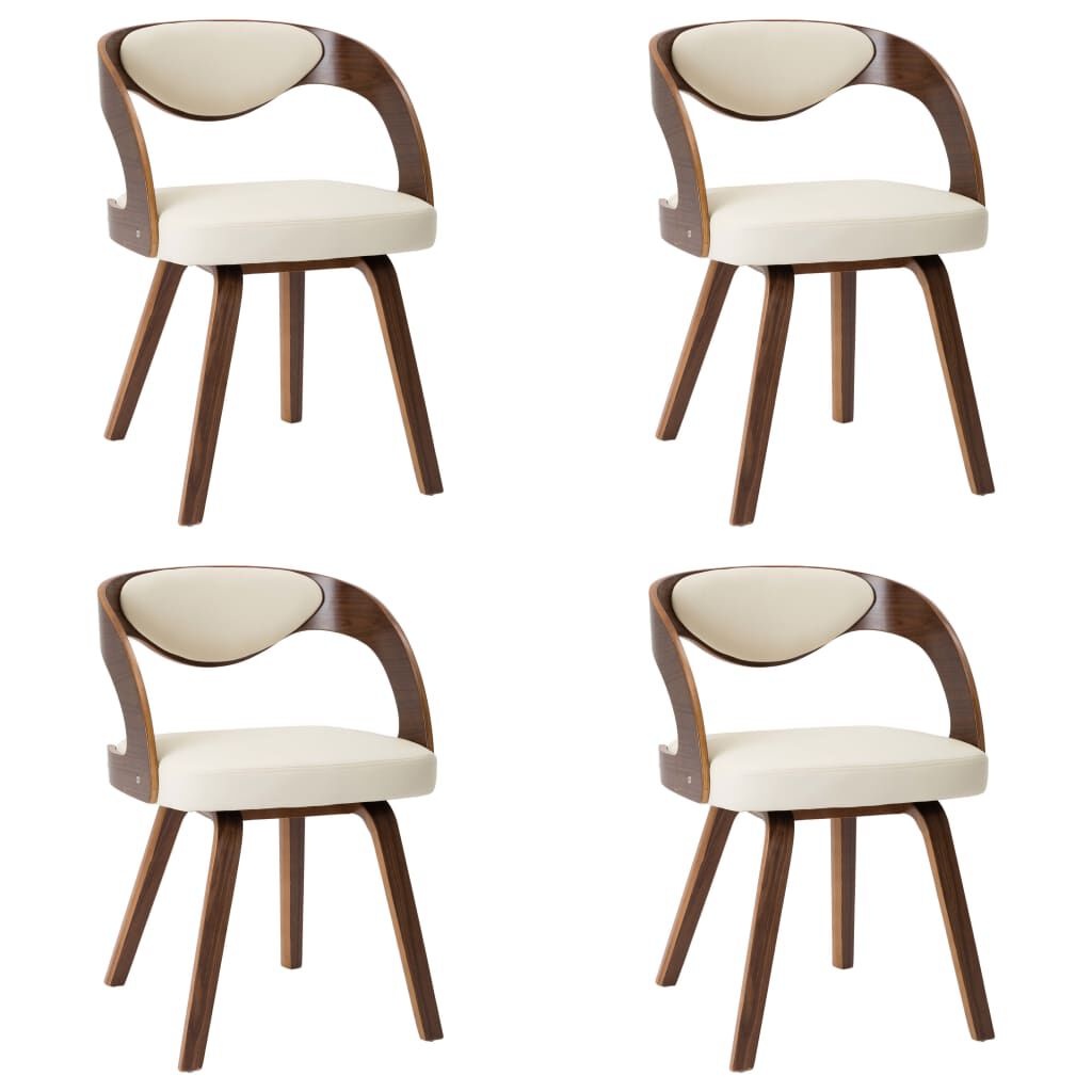 Eetkamerstoelen (4x) Crème - 55% Korting! Gebruikssporen