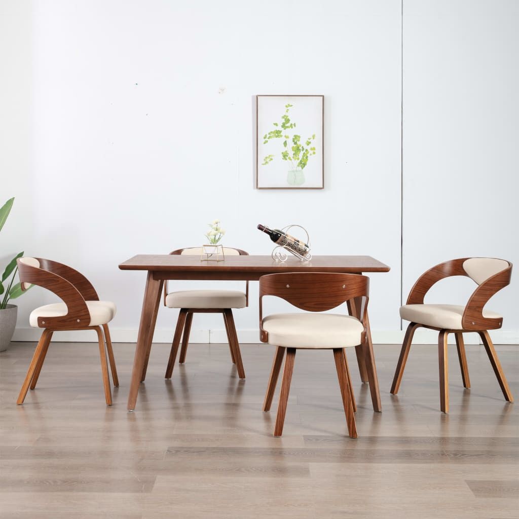 Eetkamerstoelen (4x) Crème - 55% Korting! Gebruikssporen