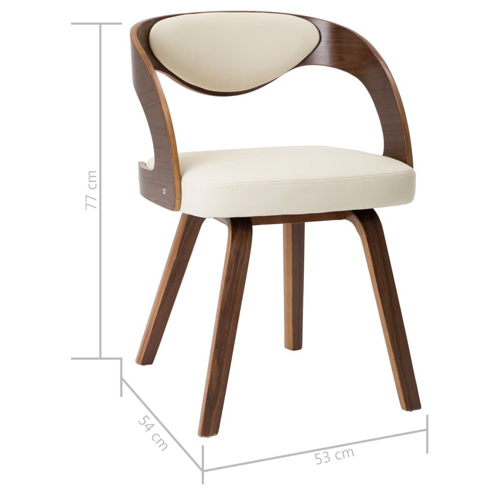 Eetkamerstoelen (4x) Crème - 55% Korting! Gebruikssporen