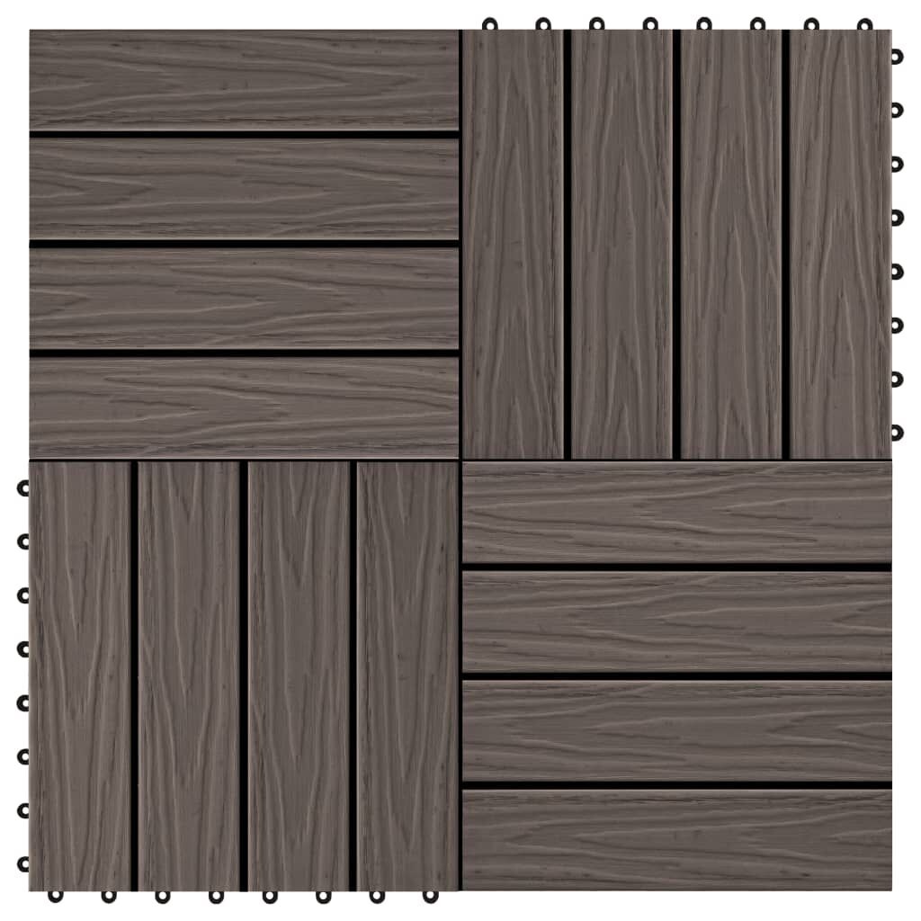 vidaXL Terrastegels HKC Donkerbruin 1m² - 35% Korting!