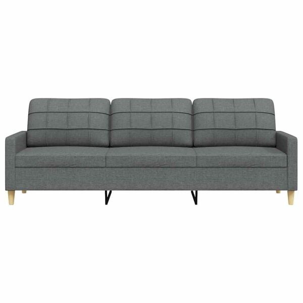vidaXL Donkergrijze Driezitsbank 210cm - 35% Korting!