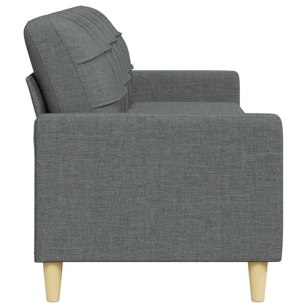 vidaXL Donkergrijze Driezitsbank 210cm - 35% Korting!