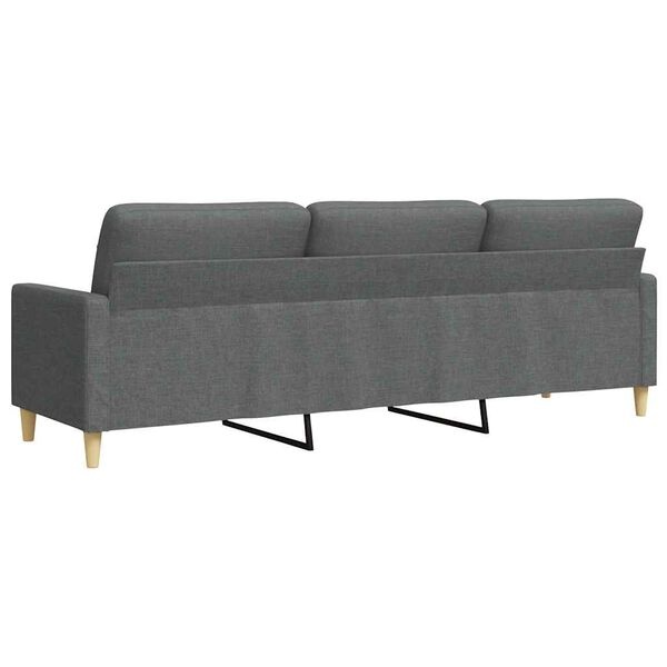 vidaXL Donkergrijze Driezitsbank 210cm - 35% Korting!