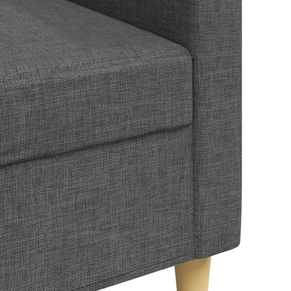 vidaXL Donkergrijze Driezitsbank 210cm - 35% Korting!