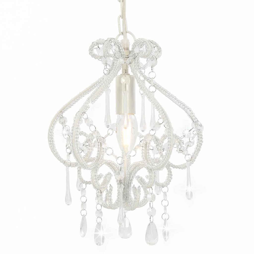 VidaXL Plafondlamp Kralen Wit E14 - 40% Korting!