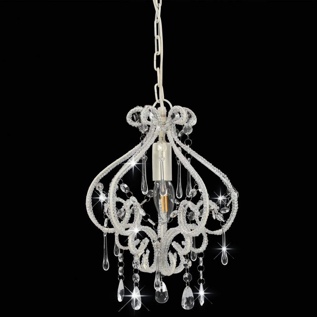 VidaXL Plafondlamp Kralen Wit E14 - 40% Korting!